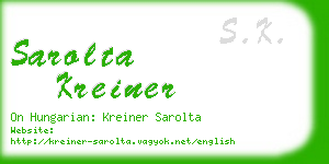 sarolta kreiner business card